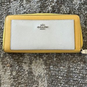 Yellow coach wallet